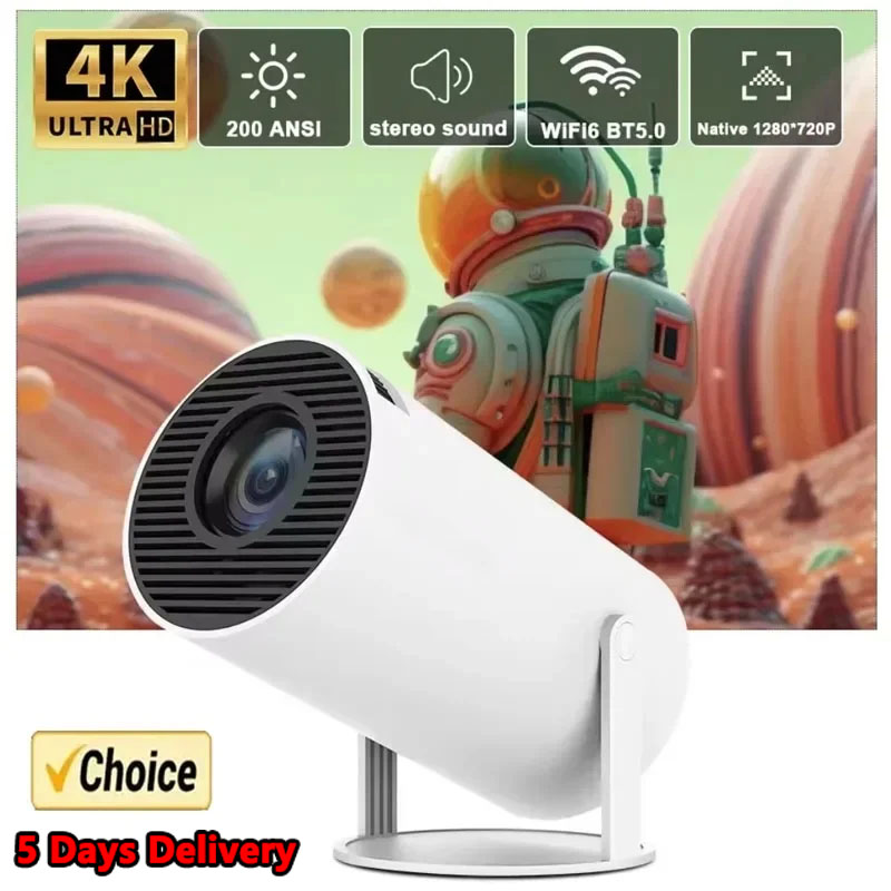 Mini Projector Portable - Proyektor Baru 2026 4K Android 11