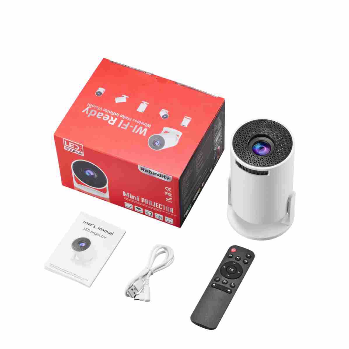 Mini Projector Portable - Proyektor Video Mini Pintar 4K Wifi