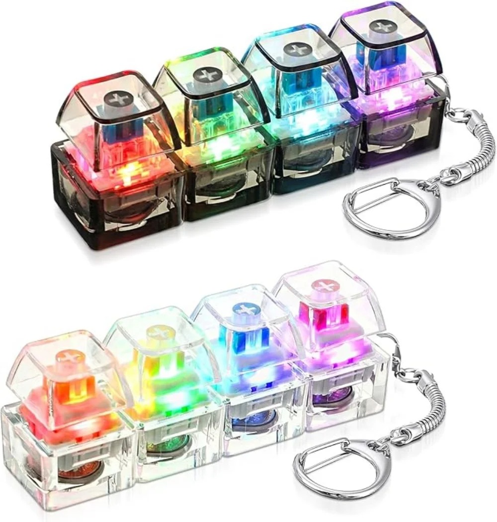 Electronics Gadgets For Kids - Mainan Fidget Keyboard LED Gantungan Kunci
