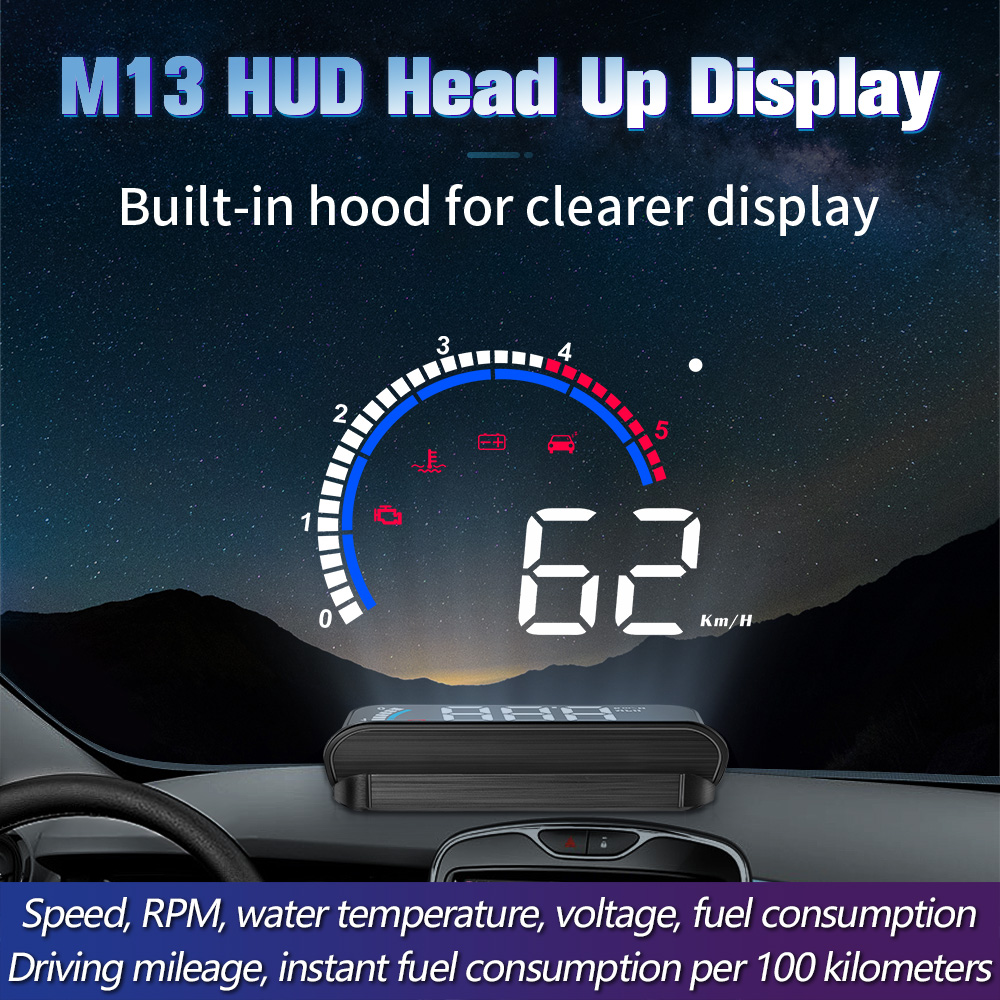 Mini Projector Portable - Proyektor Kecepatan Mobil M13 OBD untuk