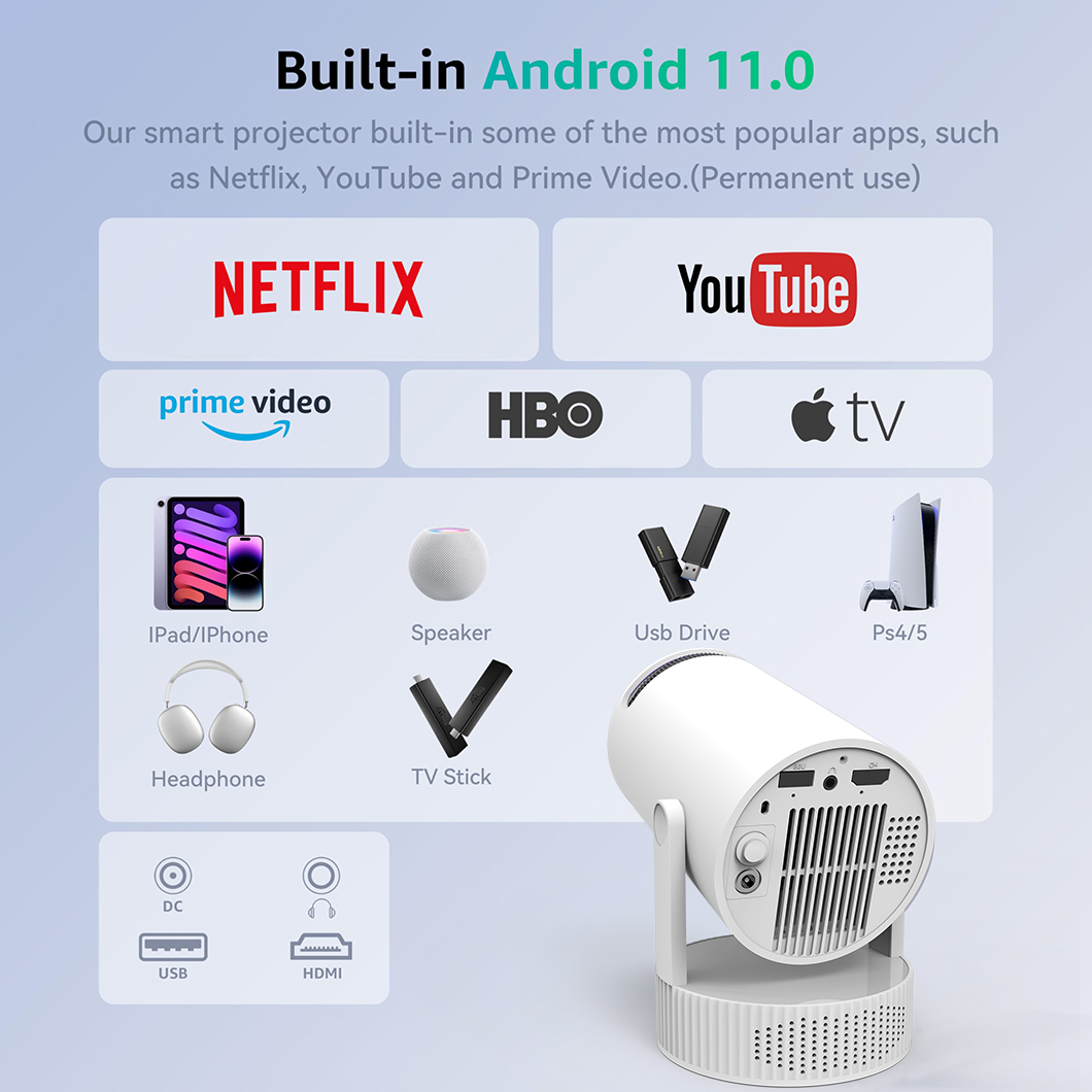 Proyektor Mini HY300 Pro+ Isi  - Mini Projector Portable ulasan dan harga
